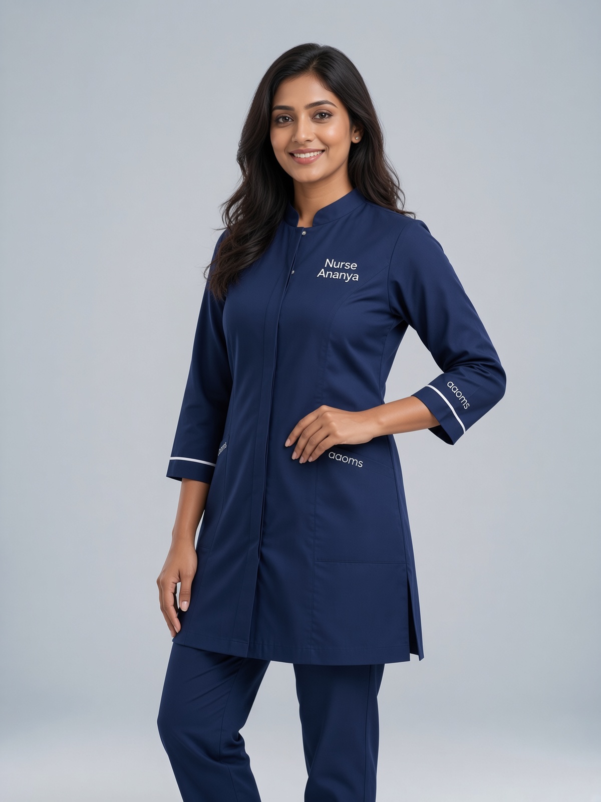 Women's Nursing Uniform Set (Navy)