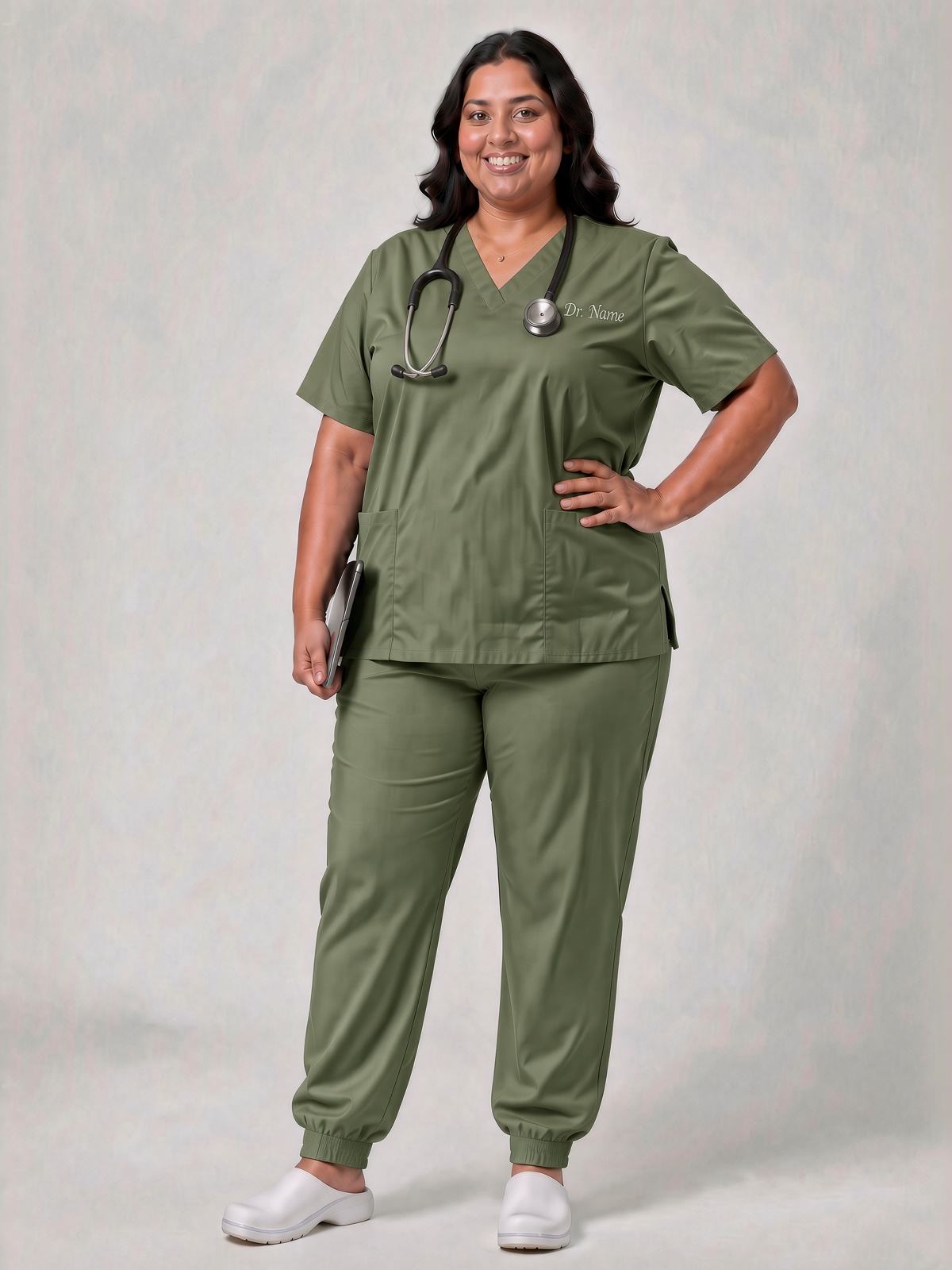 Unisex Plus Size Jogger Scrubs (Navy)